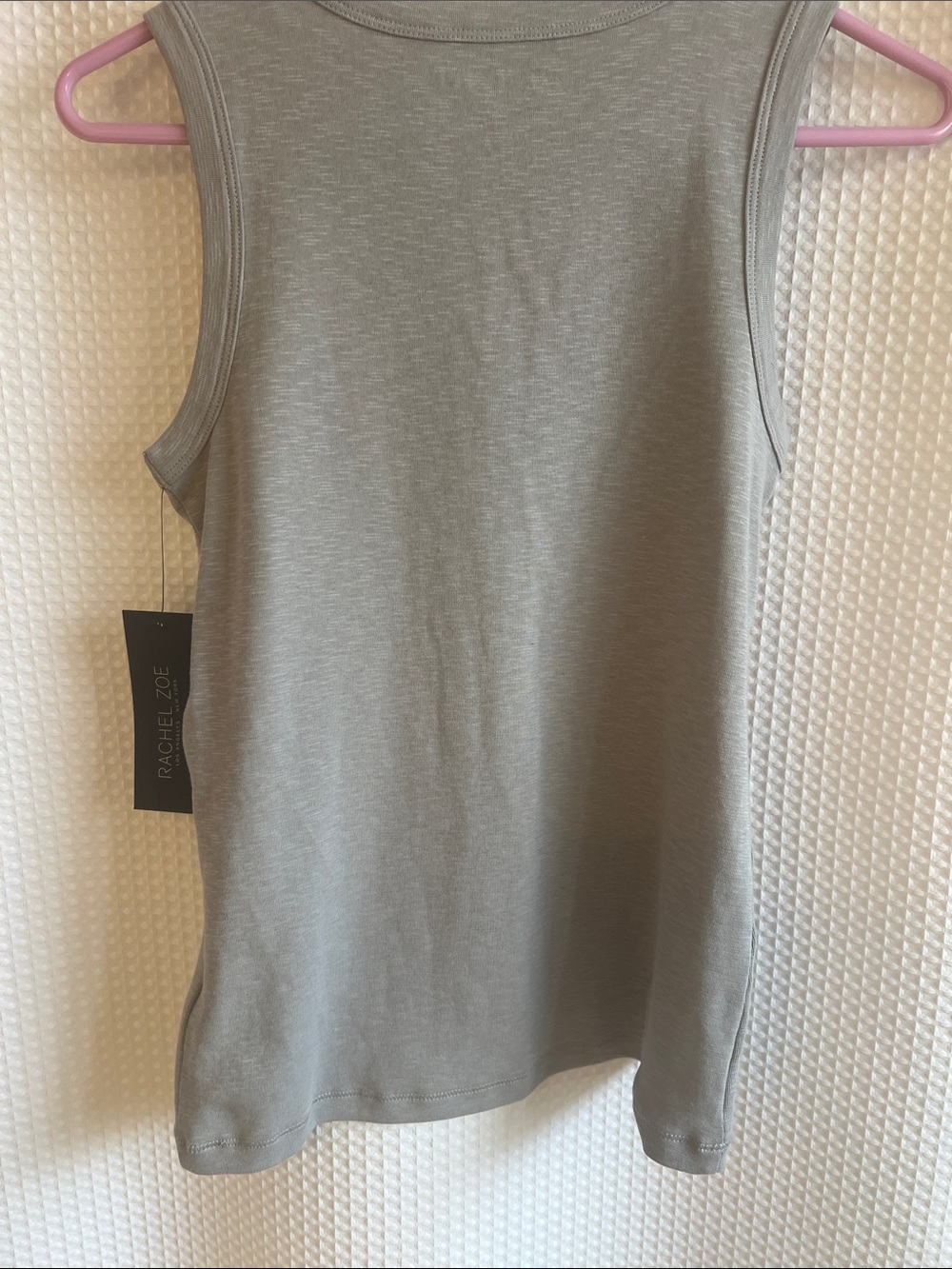 Rachel Zoe Soft Gray Ribbed Tank - Picture 10 of 11